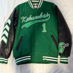 Green and Black Varsity Jacket
